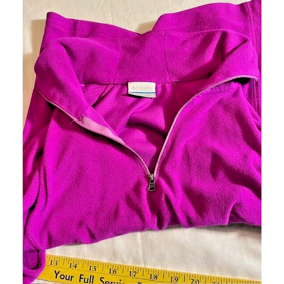 Columbia 1/4 Zip Pullover Top Magenta Womens Size Small - Picture 3 of 12